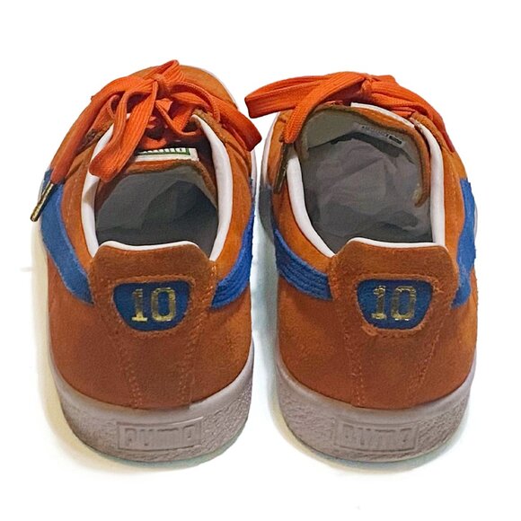 Puma Clyde NYC 361355-01 Sneakers - Mens Size US 9.5 Vibrant Orange & Royal Blue - Picture 5 of 7